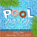 Invitation to pool party. Royalty Free Stock Photo