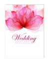 Invitation with Watercolor flower petals