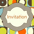 Invitation, wedding or greeting card template. Elegant frame