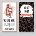 Invitation for wine party