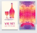 Invitation for wine party