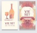 Invitation for wine party