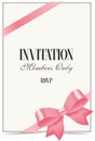 Invitation wirh pink bow