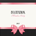 Invitation wirh pink bow