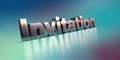 Invitation word - colored background