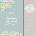 Invite with flowers and sample text