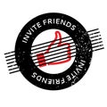 Invite Friends rubber stamp