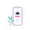 Invite your friends flat vector concept illustration