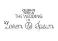 Invited wedding with hand made font