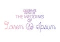 Invited wedding with hand made font