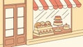 Inviting Bakery Shopfront with Delicious Cakes and Pastries, vector design Generative AI Royalty Free Stock Photo