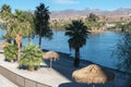 Inviting beach along the Colorado River, Laughlin, Nevada Royalty Free Stock Photo