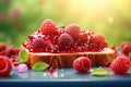 Inviting Berry jam toast. Generate Ai