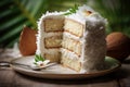 Inviting Coconut cake bakery. Generate Ai