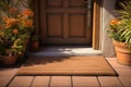 Inviting doorstep a welcome mat adds warmth to the entrance