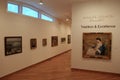 Inviting room with walls that showcase framed paintings, Portland Museum of Art, Maine,2016