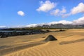 Inviting sandy beach with golden sand and mountain range, Budir, Snaefelsness, Iceland