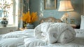 Serene Spring Bedroom with Tidy Duvet for Relaxation and Renewal