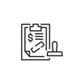 Invoice Approval Icon Royalty Free Stock Photo
