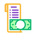 Invoice Check List And Money Dollar Vector Icon Royalty Free Stock Photo