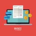 Invoice design. business icon. finance concept Royalty Free Stock Photo