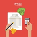 Invoice design. business icon. finance concept Royalty Free Stock Photo