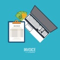 Invoice design. business icon. finance concept Royalty Free Stock Photo