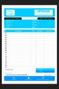 Invoice Design for business, professional document Template