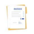 Invoice document form Royalty Free Stock Photo