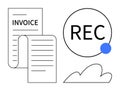 Digital Invoice Management with Receipt Tracking in Cloud Storage Royalty Free Stock Photo