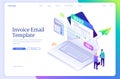 Invoice email template landing page