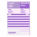 Invoice Form Icon Flat Illustration. Price Table Royalty Free Stock Photo