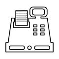 Invoice Icon With Billing Machine Icon In Line Style Royalty Free Stock Photo