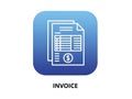 Invoice icon isolated on white background Royalty Free Stock Photo