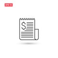 Invoice icon vector design isolated 3 Royalty Free Stock Photo