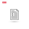 Invoice icon vector design isolated Royalty Free Stock Photo