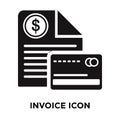 Invoice icon vector isolated on white background, logo concept o Royalty Free Stock Photo