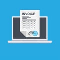 Invoice invoicing online service pay Royalty Free Stock Photo