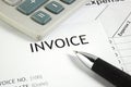 Invoice letter head Royalty Free Stock Photo