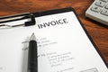 Invoice letter head Royalty Free Stock Photo