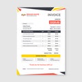 Invoice minimal design template. Bill form business invoice accounting