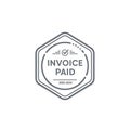 Invoice paid stamp graphic approved transaction confirmed status payment receipt Royalty Free Stock Photo