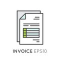 Invoice paper bill letter for buyer or customer