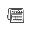 Invoice report line icon