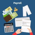 Invoice sheet or payroll icon