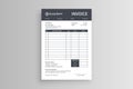 Invoice template vector design Royalty Free Stock Photo