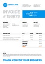 Invoice template Royalty Free Stock Photo