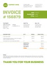 Invoice template Royalty Free Stock Photo