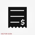 Invoice vector icon. Finance and Banking symbol Royalty Free Stock Photo