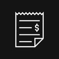 Invoice vector icon. Finance and Banking symbol Royalty Free Stock Photo
